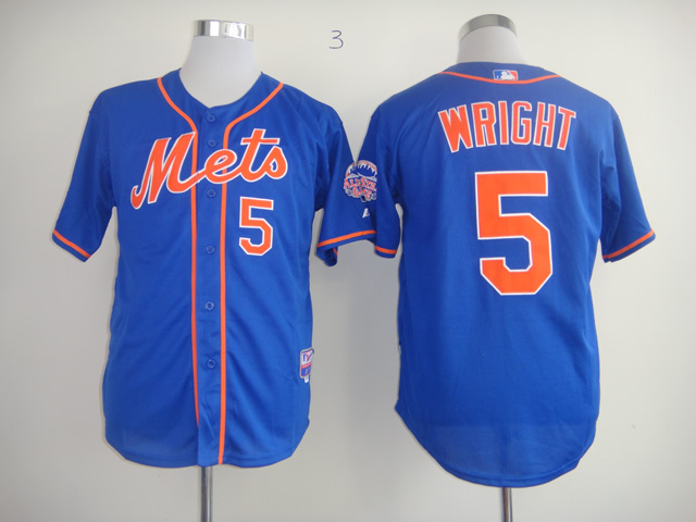 Men New York Mets #5 Wright Blue orange MLB Jerseys